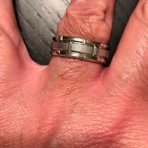 men’s friendship/commitment/wedding band titanium